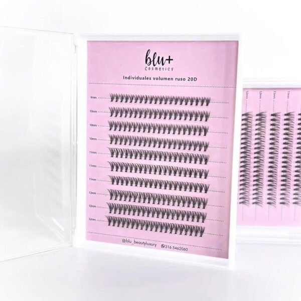 BLU+ COSMETICS PESTAÑAS INDIVIDUALES VOLUMEN RUSSO X 200