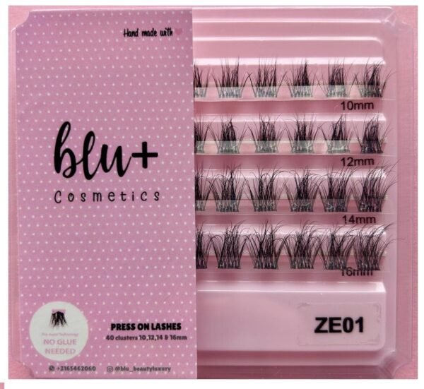 BLU+ COSMETICS PESTAÑAS PRESS ON ZE01