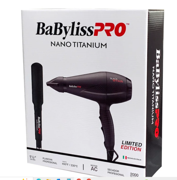 BABYLISS PLANCHA + SECADOR LIMITED EDITION NANO BLACK - Image 2